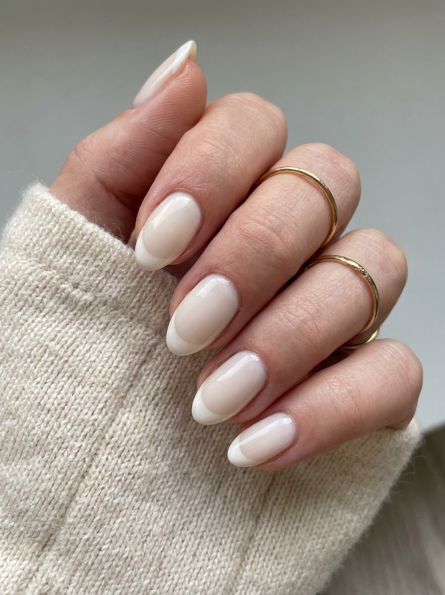 Milky White French Nails als Milky French Nägel Inspiration 2026